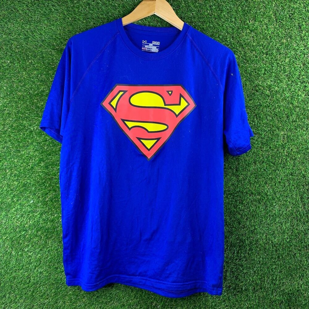Under Armour Mens Alter Ego Compression Superman Heatgear Shirt Tee Men’s Size M